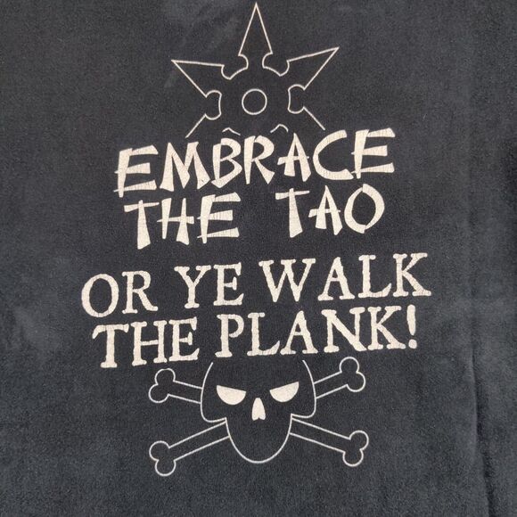 Pirate Vs. Ninja Men's Yin-Yarr! T-Shirt Black Large Embrace The Tao - Picture 9 of 14
